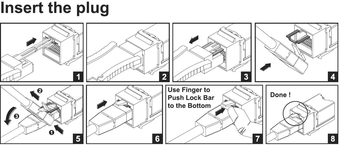 RJ45 module With locking function Keystone CAT 6 Renkforce KSV10-1