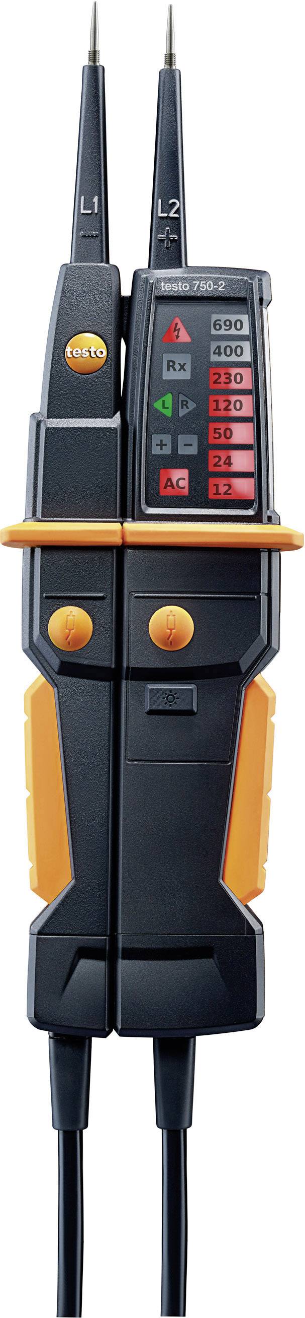 testo 750-2 Two-pole voltage tester CAT IV 600 V, CAT III 1000 V LED, LCD