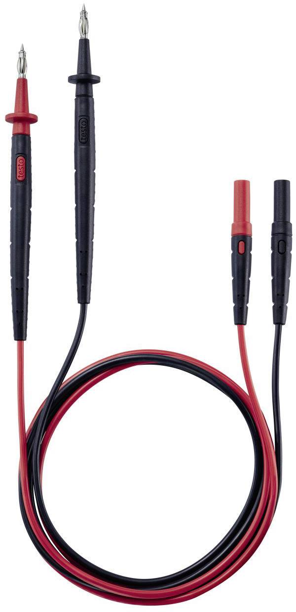 testo 0590 0012 Safety test lead et 4 mm plug Test probe, Banana jack 4 mm 1.25 m Black, Red 1 pc(s)