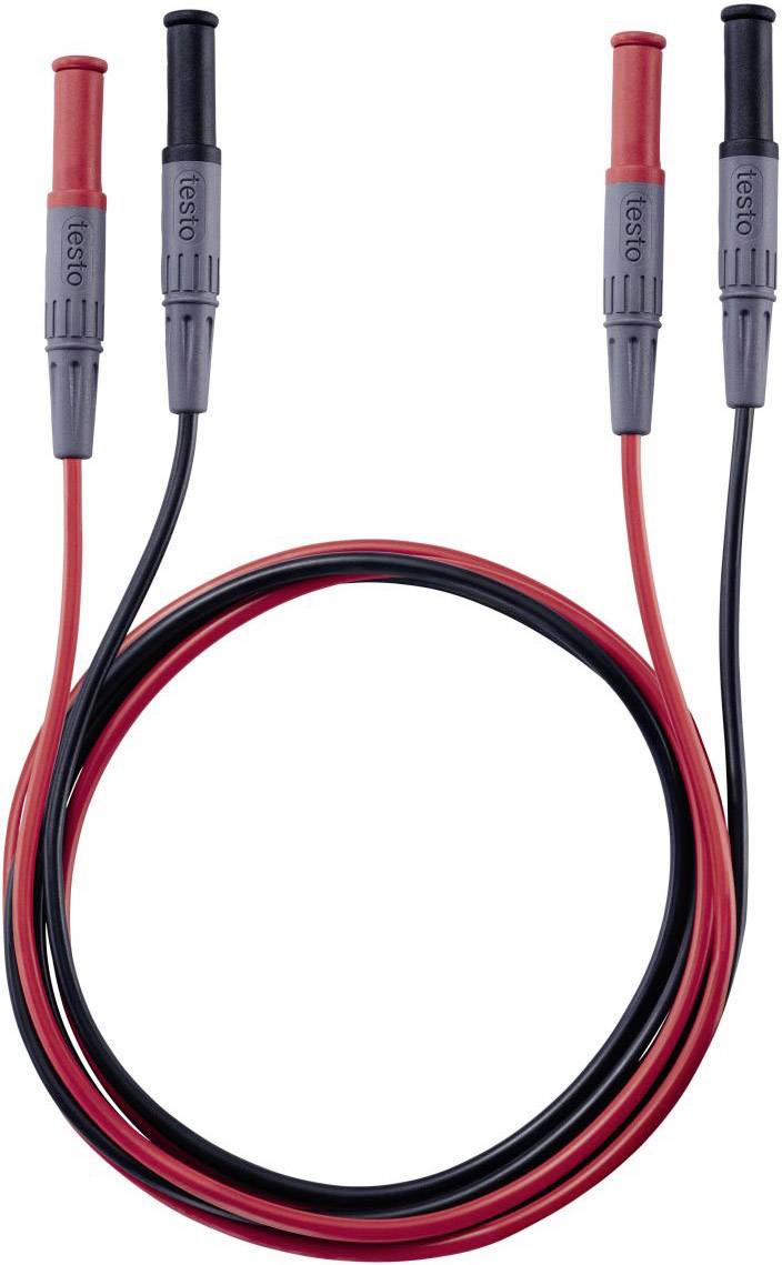 testo 0590 0013 Safety test lead et 4 mm plug 4 mm plug 1.00 m Black, Red 1 pc(s)
