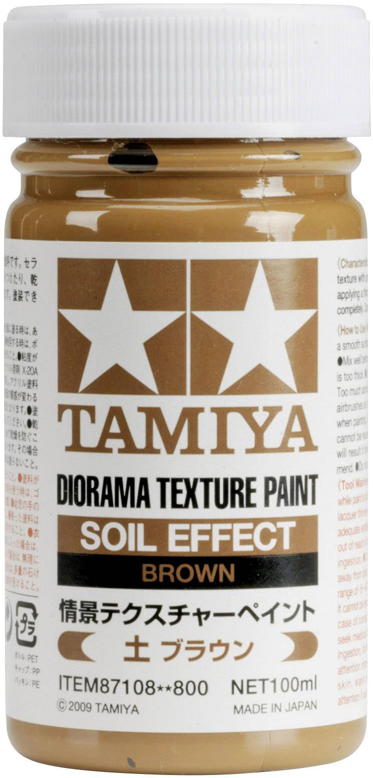 Tamiya 87108 Model train textured paint Brown 100 ml