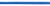 A blue rope lies horizontally across a white background. It is thick and displays a braided structure.