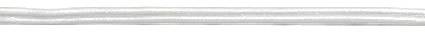 A white, shiny metal pipe lies horizontally on a light background.