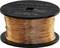 Copper coil with thin wire, carefully wound around a black plastic core.