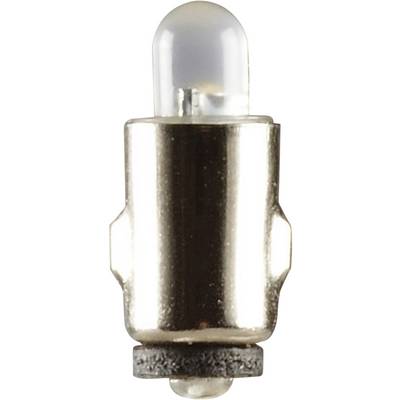 A single LED lamp with a cylindrical shape and transparent upper section, suitable for electronic applications.