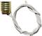 A brass adapter with a white-wrapped cable attached to it.