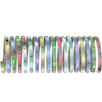 LED light strips glow in various colours such as blue, green, pink, and white.