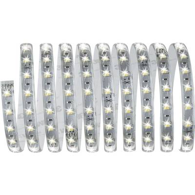 LED light strip with multiple illuminated LEDs, flexibly curved, demonstrating LED technology for decorative or functional lighting.