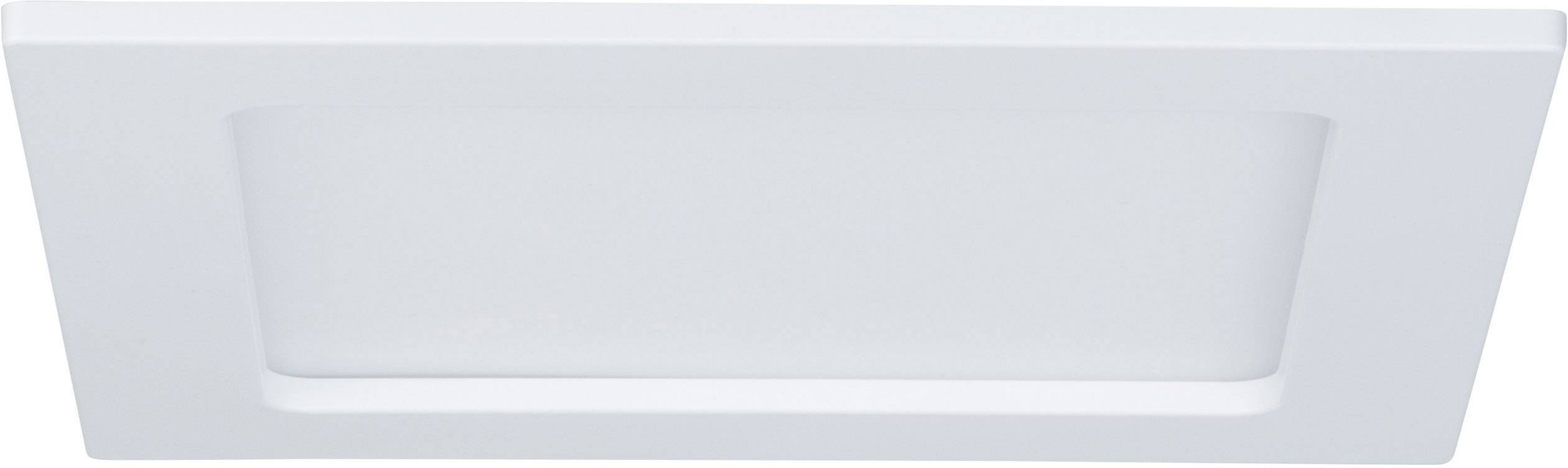 White, square LED panel for ceiling mounting, slim and minimalist, suitable for modern interior lighting.