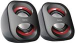 HAMA Sonic Mobile 183 Notebook Speakers, Black/Red