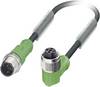Phoenix Contact 1681541 Sensor/actuator connector (pre-fab) M12 Plug, straight, Socket, right angle 30.00 cm No. of pins (RJ): 3 1 pc(s)