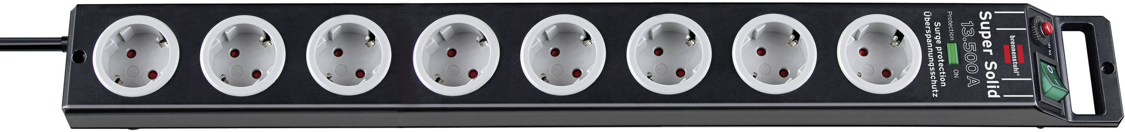 Brennenstuhl 1153380318 Surge protection power strip 8x Black, Grey PG connector 1 pc(s)-0