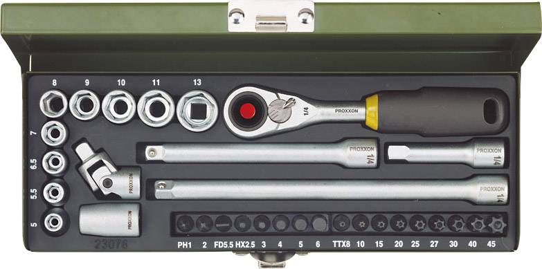 Proxxon Industrial Bits Metric 1/4 (6.3 mm) 32-piece 23078