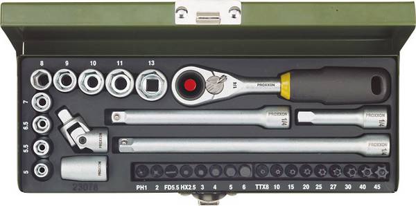 Proxxon Industrial Bits Metric 1/4" (6.3 mm) 32-piece 23078