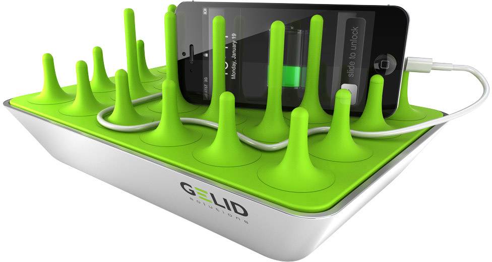 Gelid PC-CH02-A USB charger 48 W Mains socket Max. output current 9600 mA USB, Micro USB No. of outputs: 4 x Auto-Detect-5
