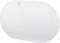 A white, oval-shaped ABUS smoke detector. Control lights for battery and alarm are located at the top.