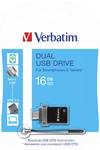 Verbatim USB Stick Dual drive 16 GB USB 2.0 and micro-USB 2.0