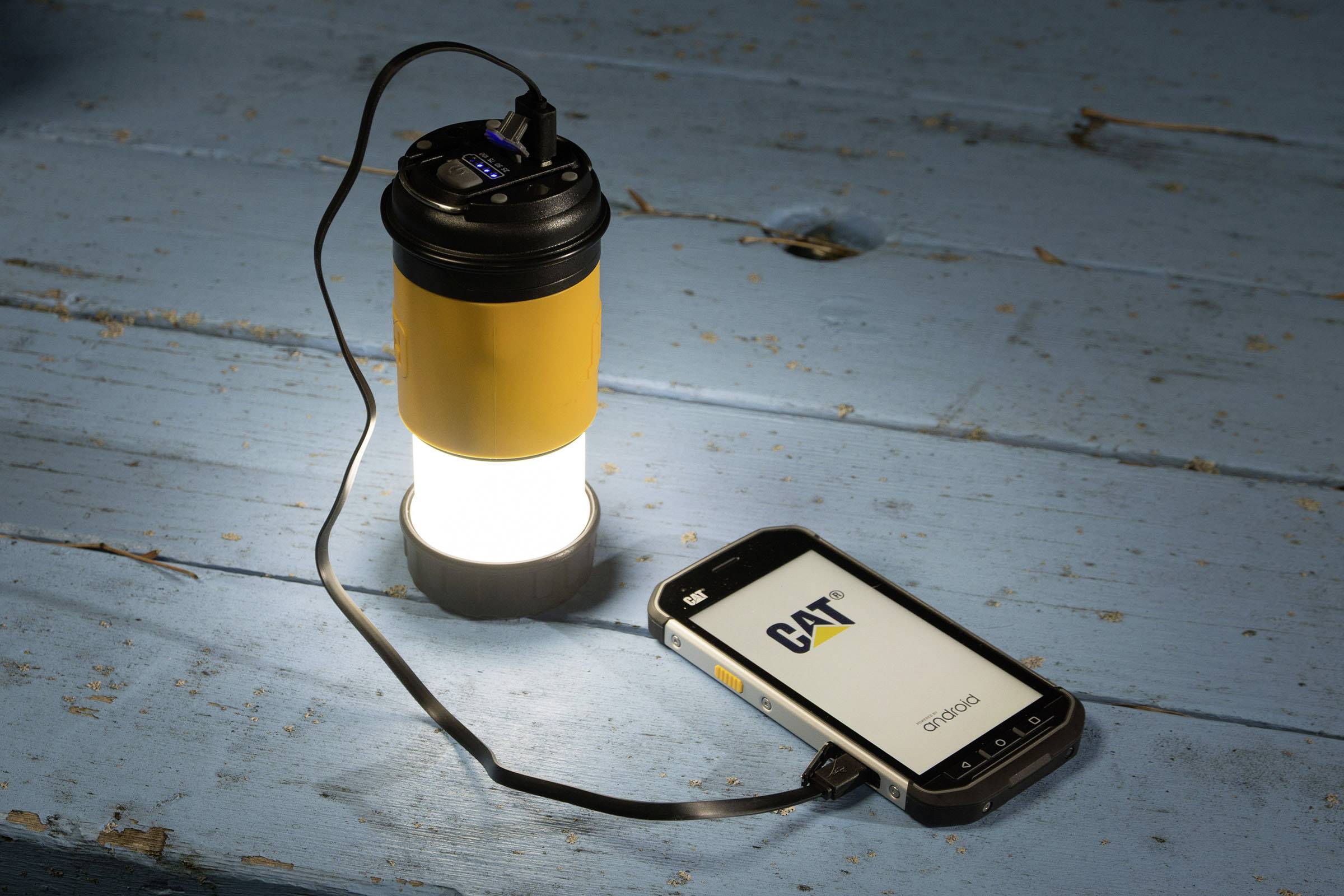 LED Camping lantern CAT 225 lm rechargeable Yellow, Black CT6515 from