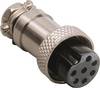 TRU COMPONENTS 1578848 Mini DIN connector Connector, straight Number of pins: 5 Silver 1 pc(s)