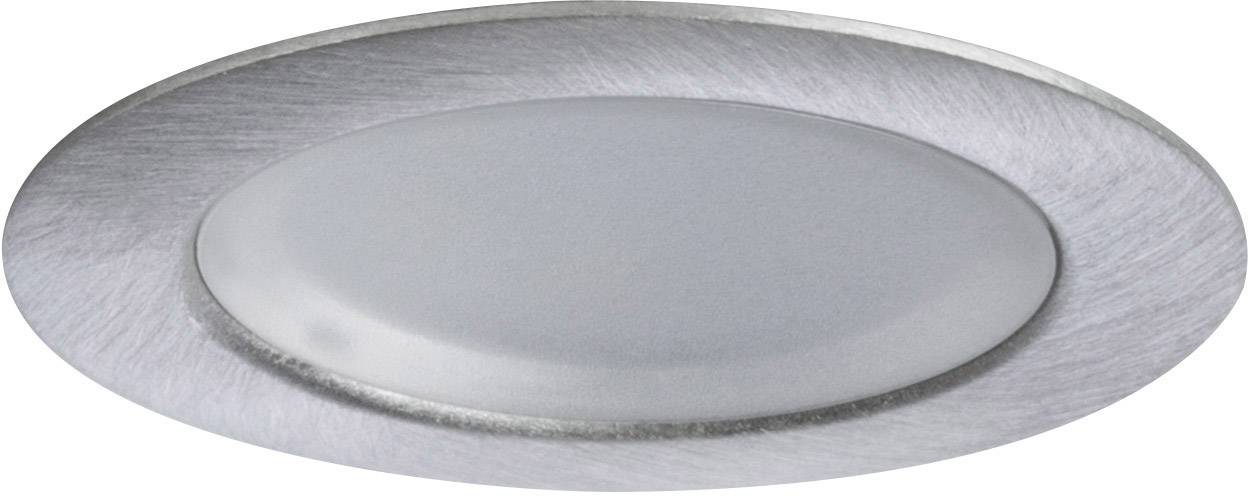 Round, silver LED ceiling light with a smooth surface for modern room illumination.