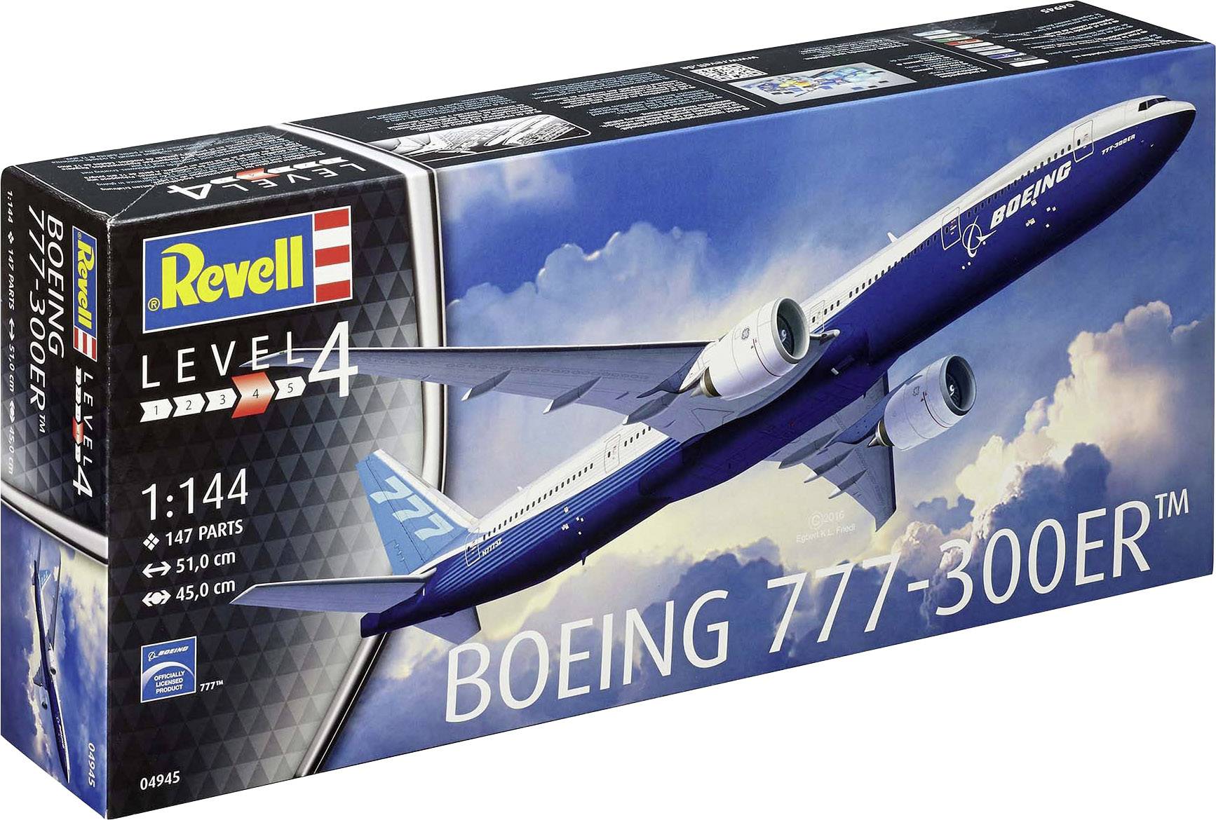 Revell 04945 Boeing 777-300ER Model aircraft assembly kit 1:144-2