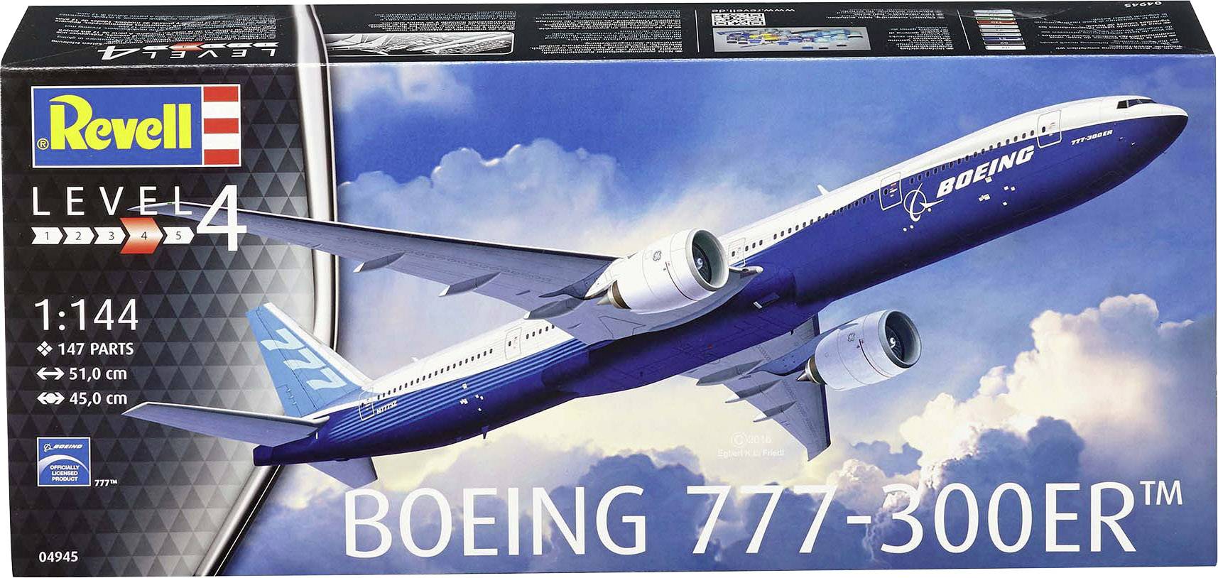Revell 04945 Boeing 777300ER Model aircraft assembly kit 1144