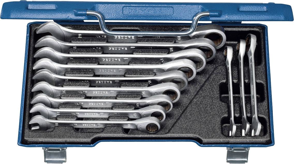 Gedore 2297442 7 R-012 Ratcheting crowfoot wrench set 12-piece Spanner size (metric) 8 - 19 mm