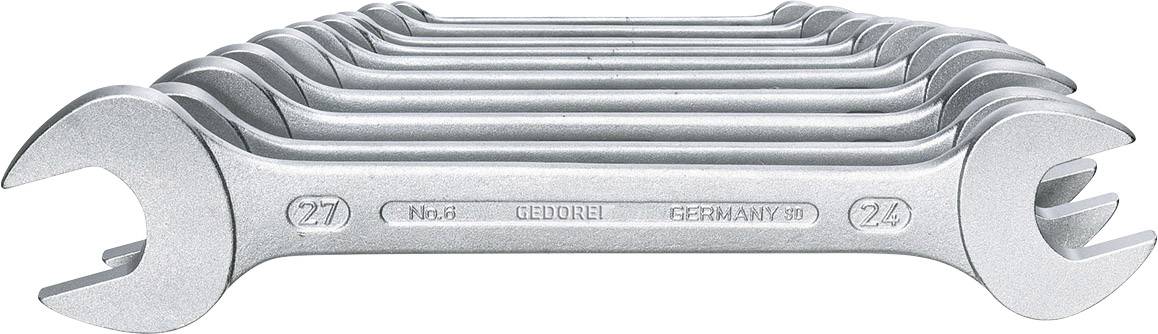Gedore 6077540 6077540 Double-ended open ring spanner set 10-piece Spanner size (metric) 6 - 27 mm