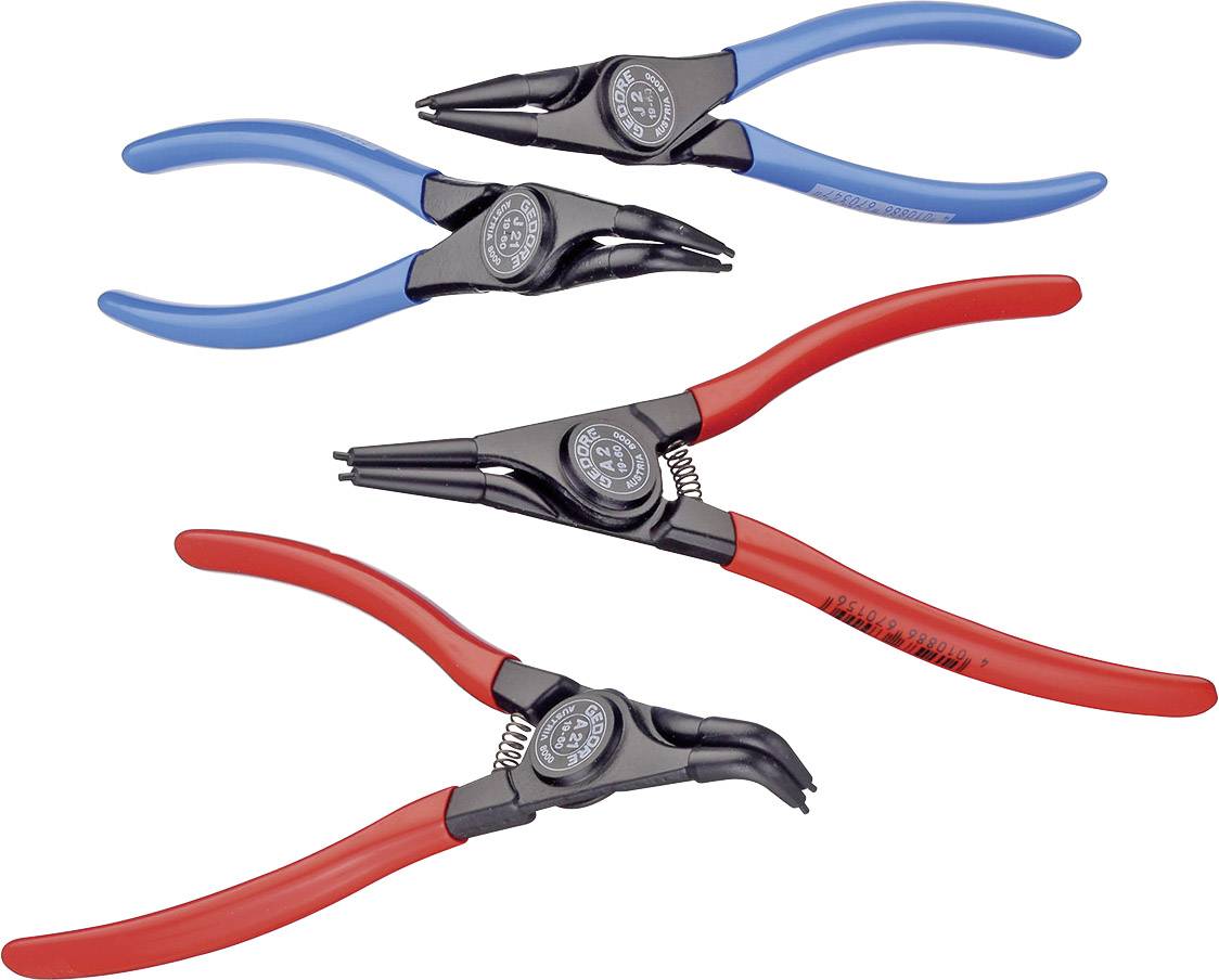 Gedore 6701030 Circlip pliers set Suitable for Outer and inner rings 19-60 mm 19-60 mm Tip shape (details) Straight, 90° angle