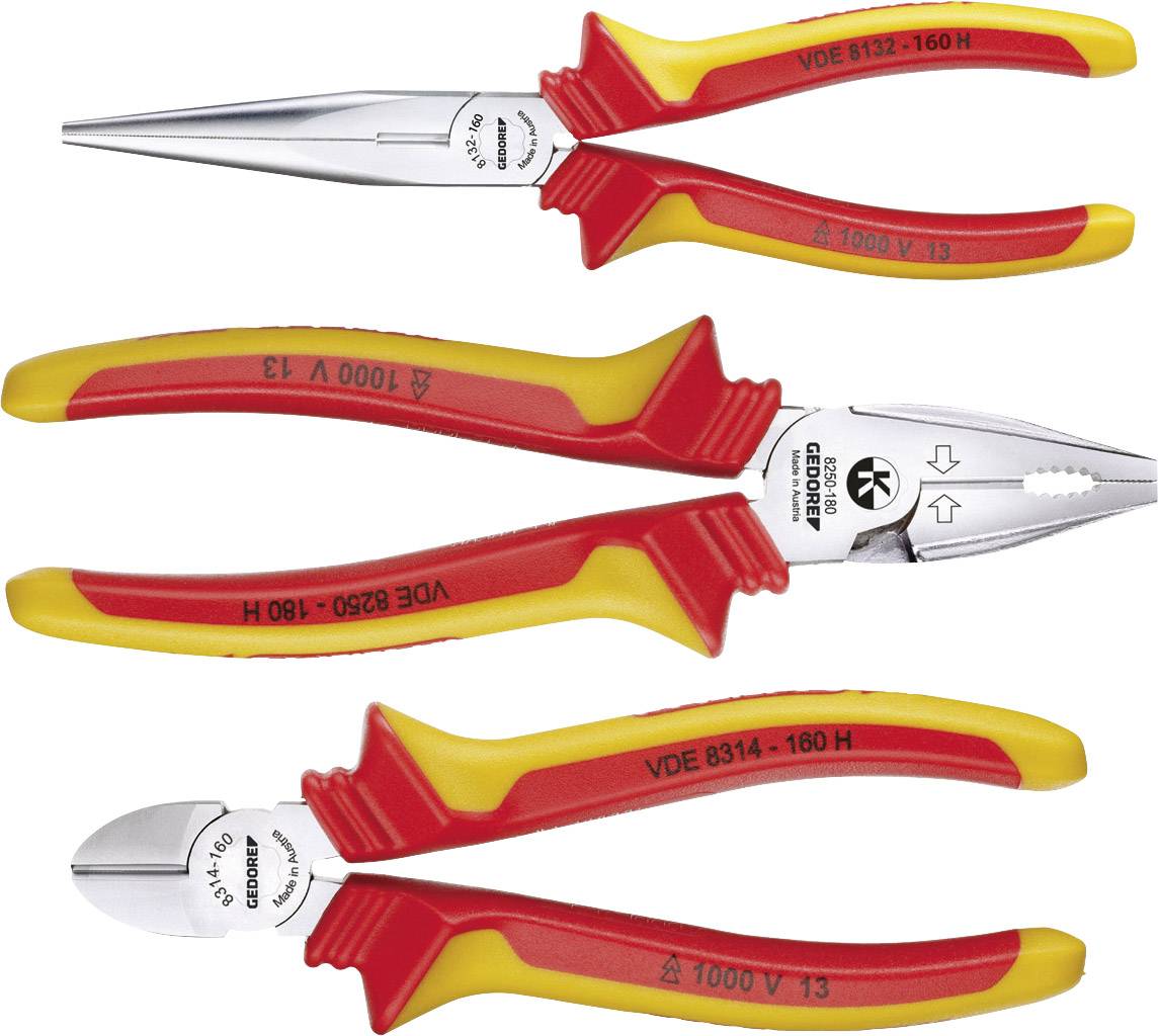 Gedore 1550594 VDE Pliers Set 3-piece