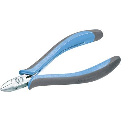 A blue and grey side-cutting pliers used for cutting wire and other materials.