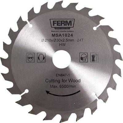 Ferm MSA1024 MSA1024 Circular saw blade 210 x 30 x 2.5 mm Number of cogs: 24 1 pc(s)