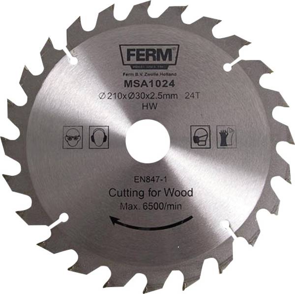 Ferm MSA1024 MSA1024 Circular saw blade 210 x 30 x 2.5 mm Number of