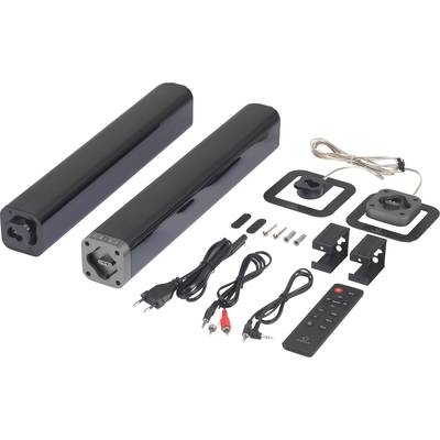 Renkforce TB378 Soundbar Black Bluetooth, NFC, Wall brackets-2