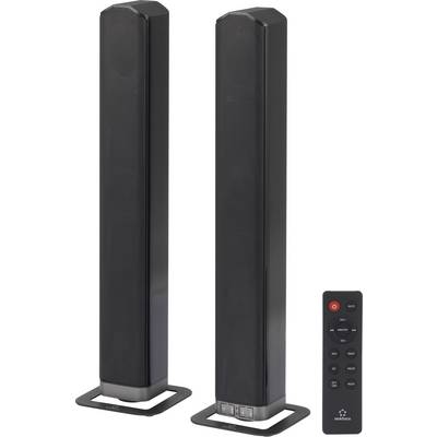 Renkforce TB378 Soundbar Black Bluetooth, NFC, Wall brackets-0