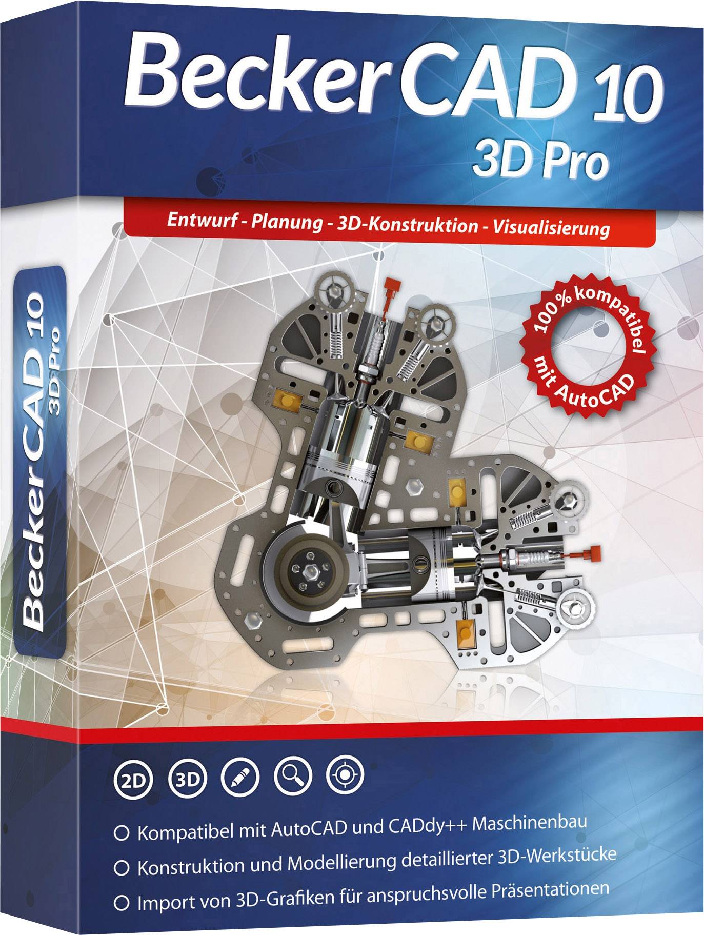 Markt & Technik Becker CAD 10 3D PRO Full version, 1 licence Windows CAD