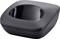 A square-shaped, black container with rounded corners and a glossy, recessed well in the centre.