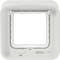 Cat flap with microchip recognition, white plastic, square, with flexible closing mechanism and 'SureFlap' logo in the bottom right corner.