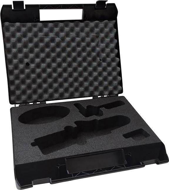 A blank black hard-shell case with foam insert for tools or equipment, shown open and empty.