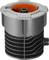 Grey, cylindrical water connection with a black base and orange inner ring. Suitable for garden irrigation systems.