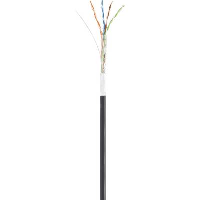 Close-up of an open Ethernet cable with coloured twisted wire pairs, revealing its internal structure.