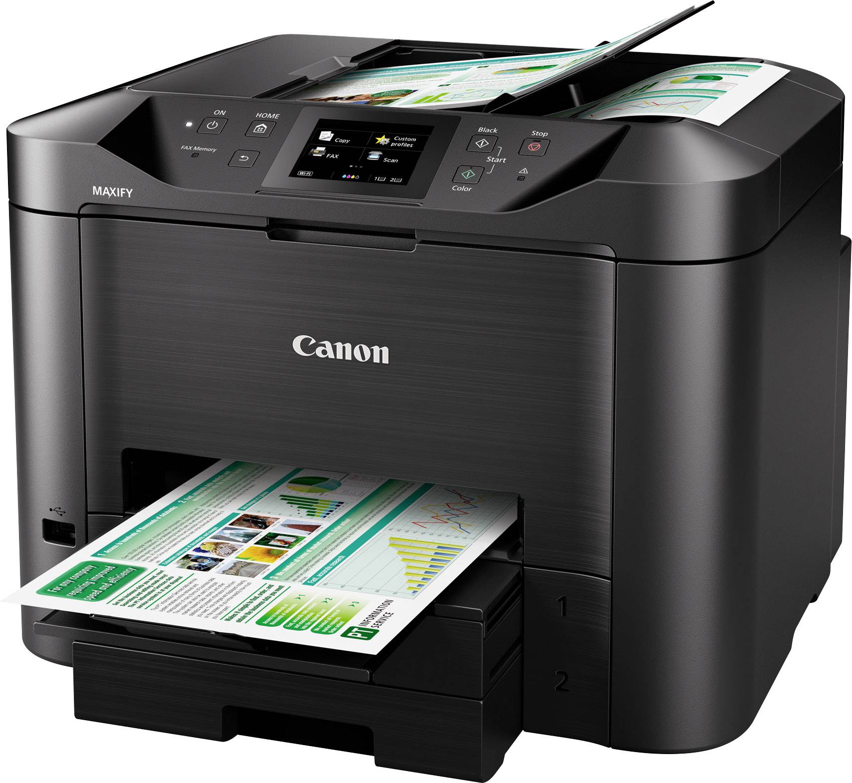 Canon MAXIFY MB5450 Colour inkjet multifunction printer A4 Printer, scanner, copier, fax LAN, Wi-Fi, Duplex, Duplex ADF