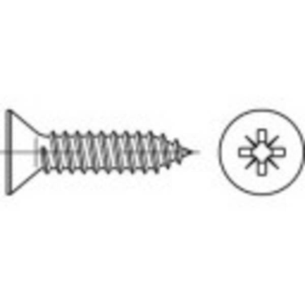 TOOLCRAFT 147758  Countersunk sheet metal screw 5.5 mm 16 mm Pozidriv    Steel zinc galvanized 500 pc(s)