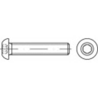 A technical drawing shows a cylinder head screw with a hexagonal nut. Side and top view.