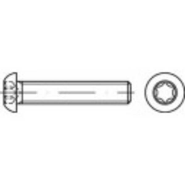TOOLCRAFT 148227 Fillister head screws M4 16 mm Star Steel zinc galvanized 500 pc(s)