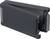 Black TV wall mount, extendable and pivoting.