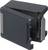 Dark, open wall-mounted cabinet with metal components, suitable for storing keys or small items.