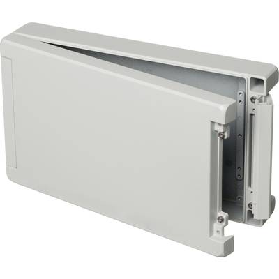 Grey plastic enclosure with removable lid, suitable for electronic components.
