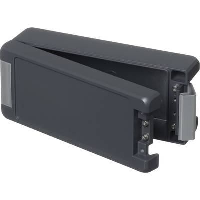 A black, foldable smartphone holder, suitable for use in a car, demonstrates robust construction and a compact design.