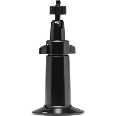 Black camera wall mount with adjustable swivel mechanism and tripod head for attaching cameras or other devices.